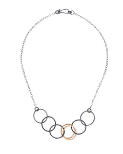 Gold and Silver Circle Necklace